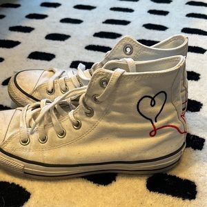 High Top Converse “Made With Love” Size W 8